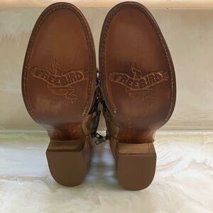 Freebird Brown Ankle Boots  with Leather Finish